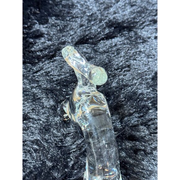 Handblown Clear Glass Cat Figurine - Picture 5 of 6